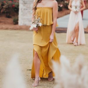 XS Show Me Your MuMu Yellow/Gold Bridesmaid Dress